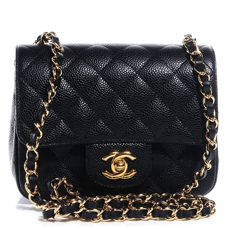 Chanel quilted caviar purse